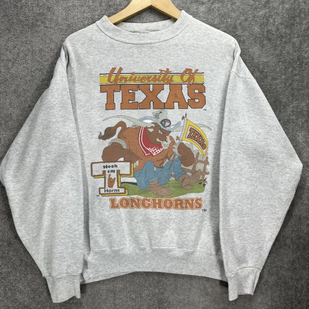 Vintage 1989 University of Texas Longhorns Crewneck Sweatshirt Vintage 90s Shirt
